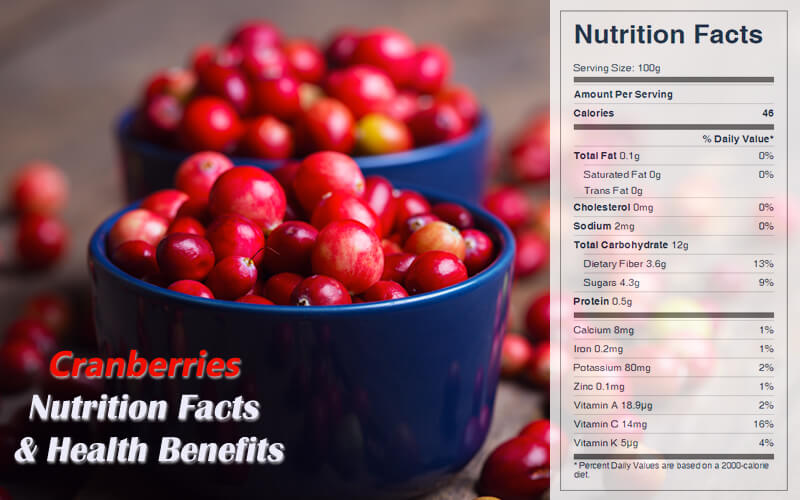 Fresh Cranberries Nutrition Facts And Health Benefits CookingEggs