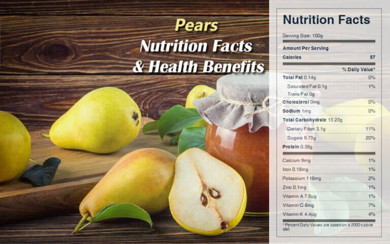 Raw Pear Nutrition Facts And Health Benefits Cookingeggs 